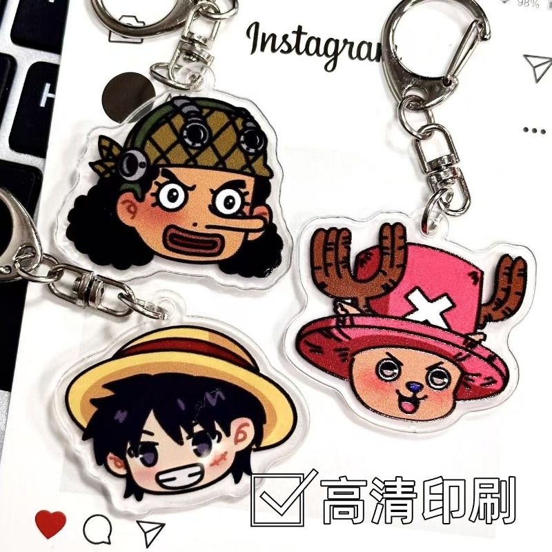 Luffy Anime Merchandise - قطعة واحدة أنيمي البضائع سلسلة مفاتيح